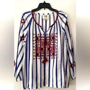 Figue Embroidered & Sequined Blouse Size XL